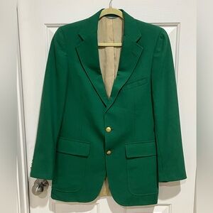 Chaps BY RALPH LAUREN VINTAGE,MASTERS EQUESTRIAN GOLD BUTTON JACKET GREEN SZ 36R